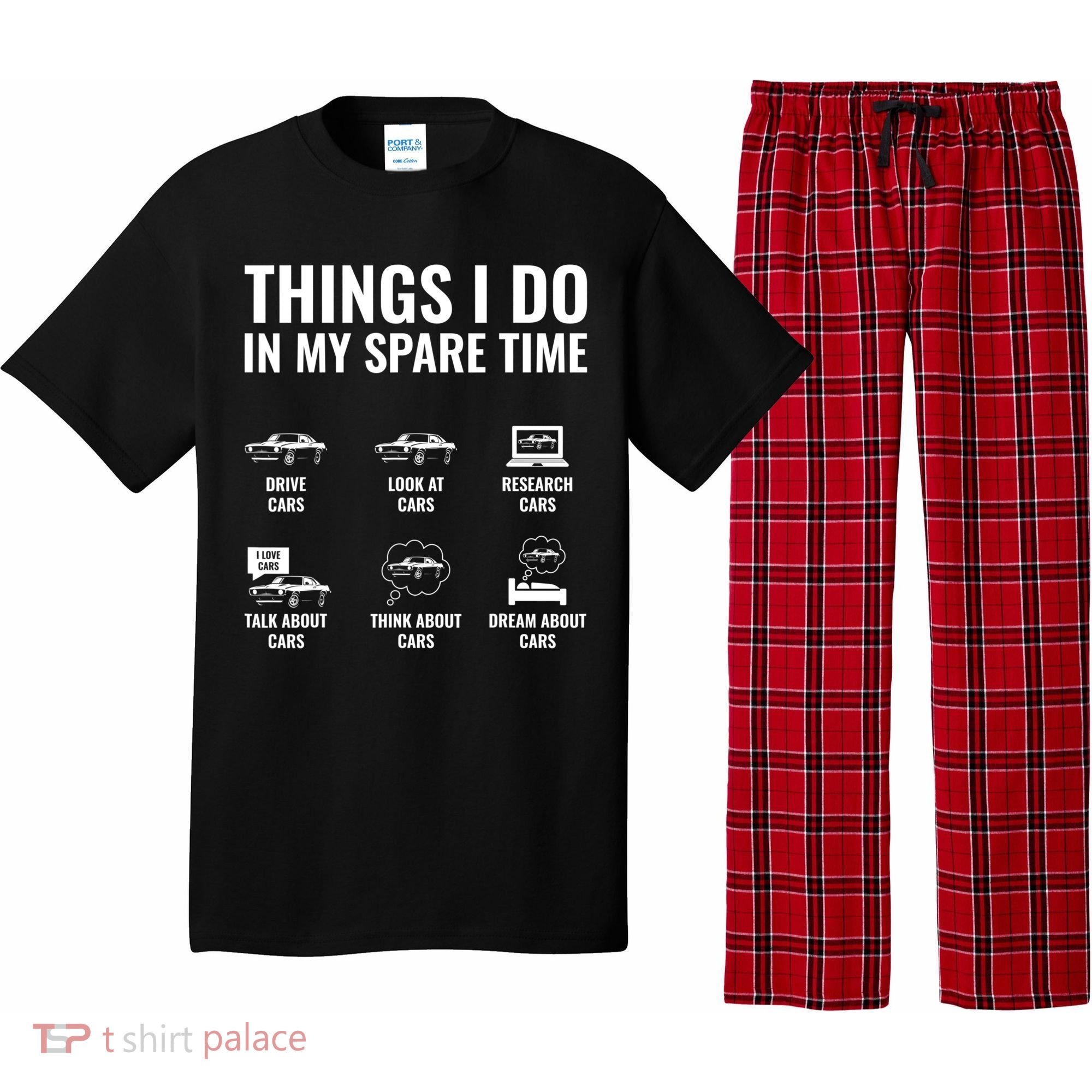Things I Do In My Spare Time Funny Car Guy Car Enthusiast Pajama Set