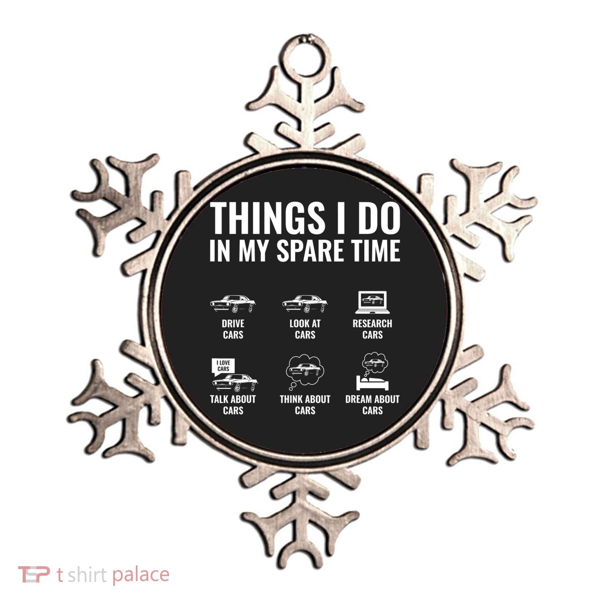 Things I Do In My Spare Time Funny Car Guy Car Enthusiast Ornament