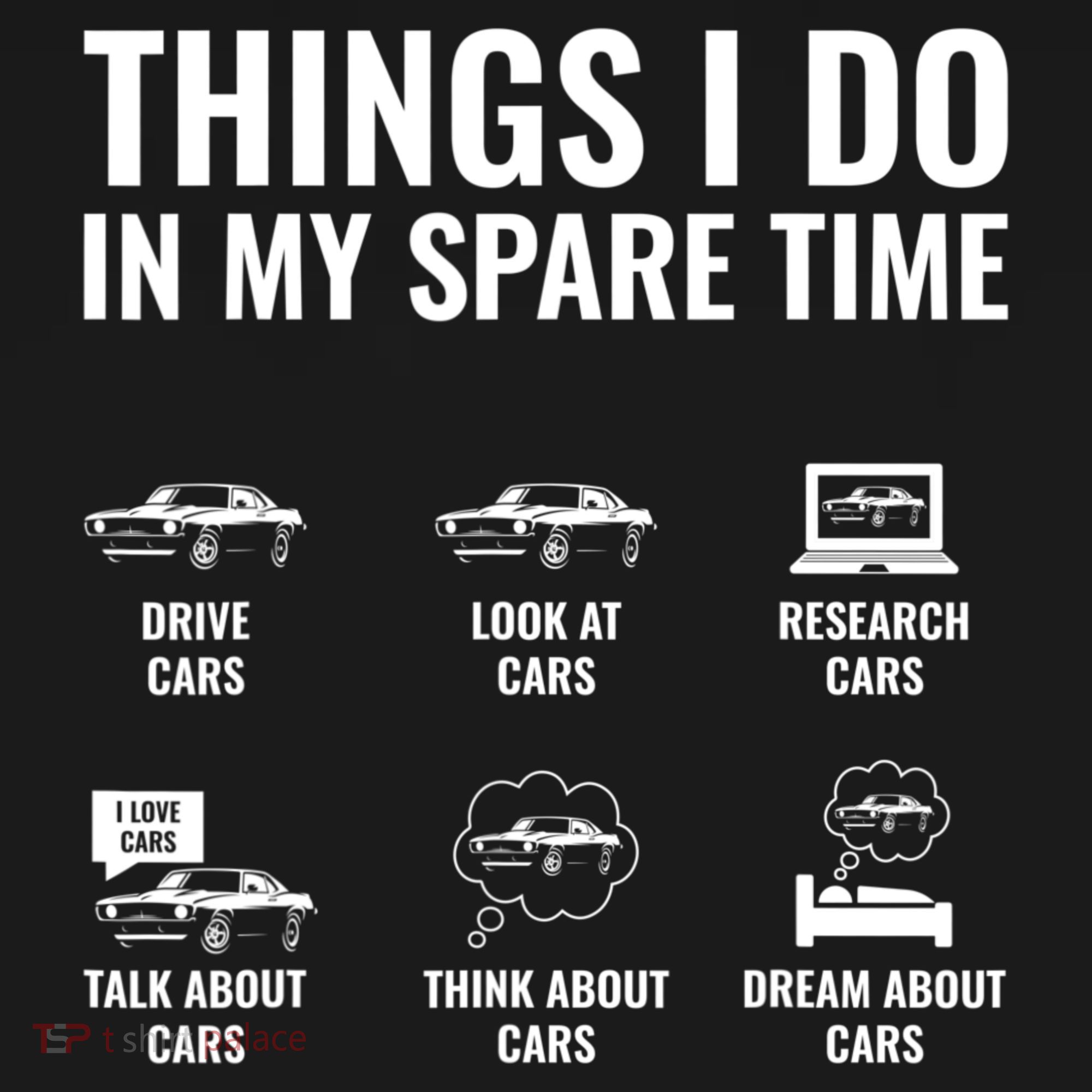 Things I Do In My Spare Time Funny Car Guy Car Enthusiast Women's Tank Top