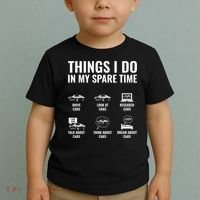 Things I Do In My Spare Time Funny Car Guy Car Enthusiast Toddler T-Shirt thumb 2