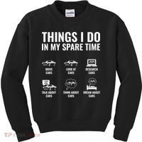 Things I Do In My Spare Time Funny Car Guy Car Enthusiast Kids Sweatshirt thumb 0