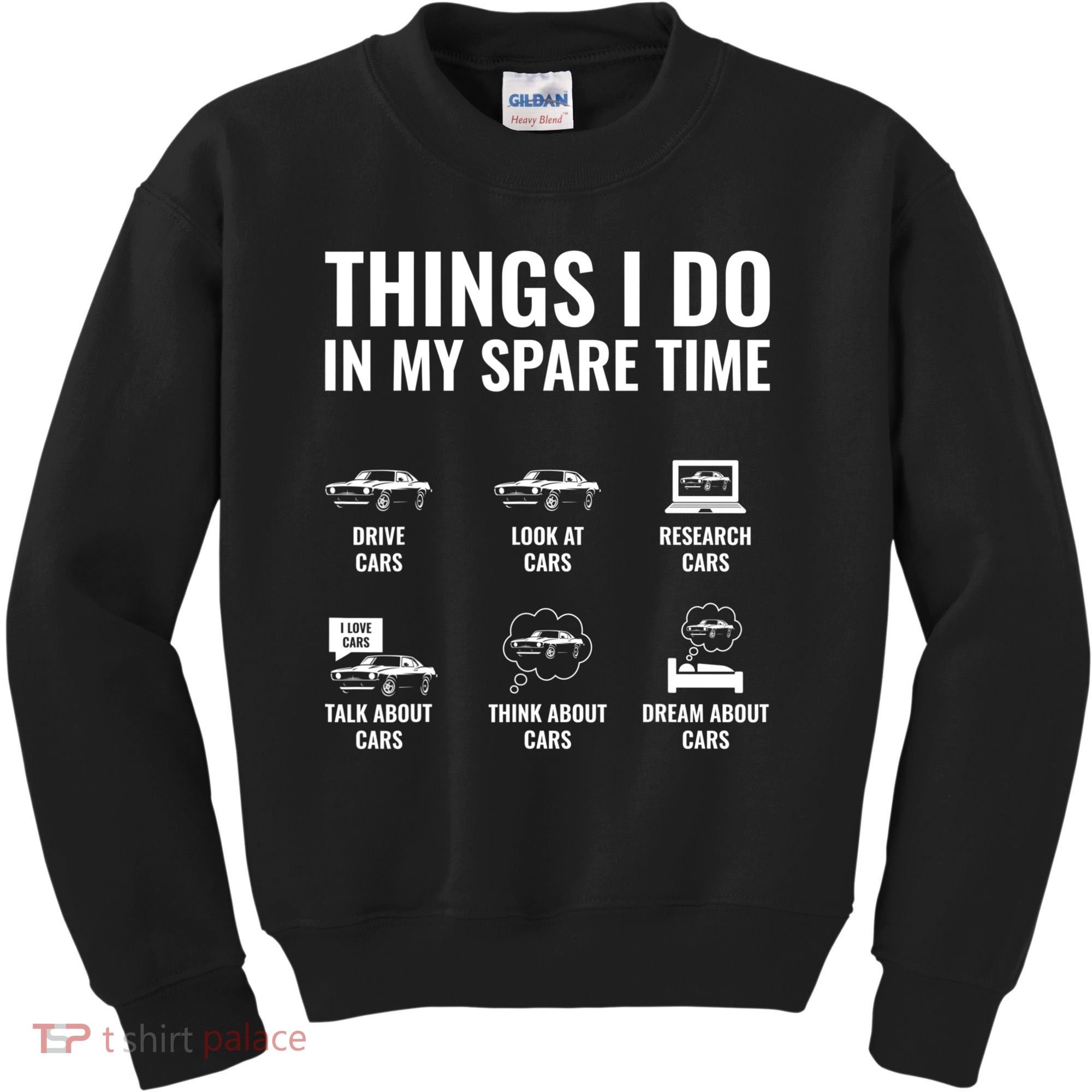 Things I Do In My Spare Time Funny Car Guy Car Enthusiast Kids Sweatshirt