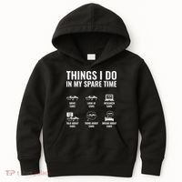 Things I Do In My Spare Time Funny Car Guy Car Enthusiast Kids Hoodie thumb 0