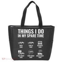 Things I Do In My Spare Time Funny Car Guy Car Enthusiast Tote Bag thumb 0