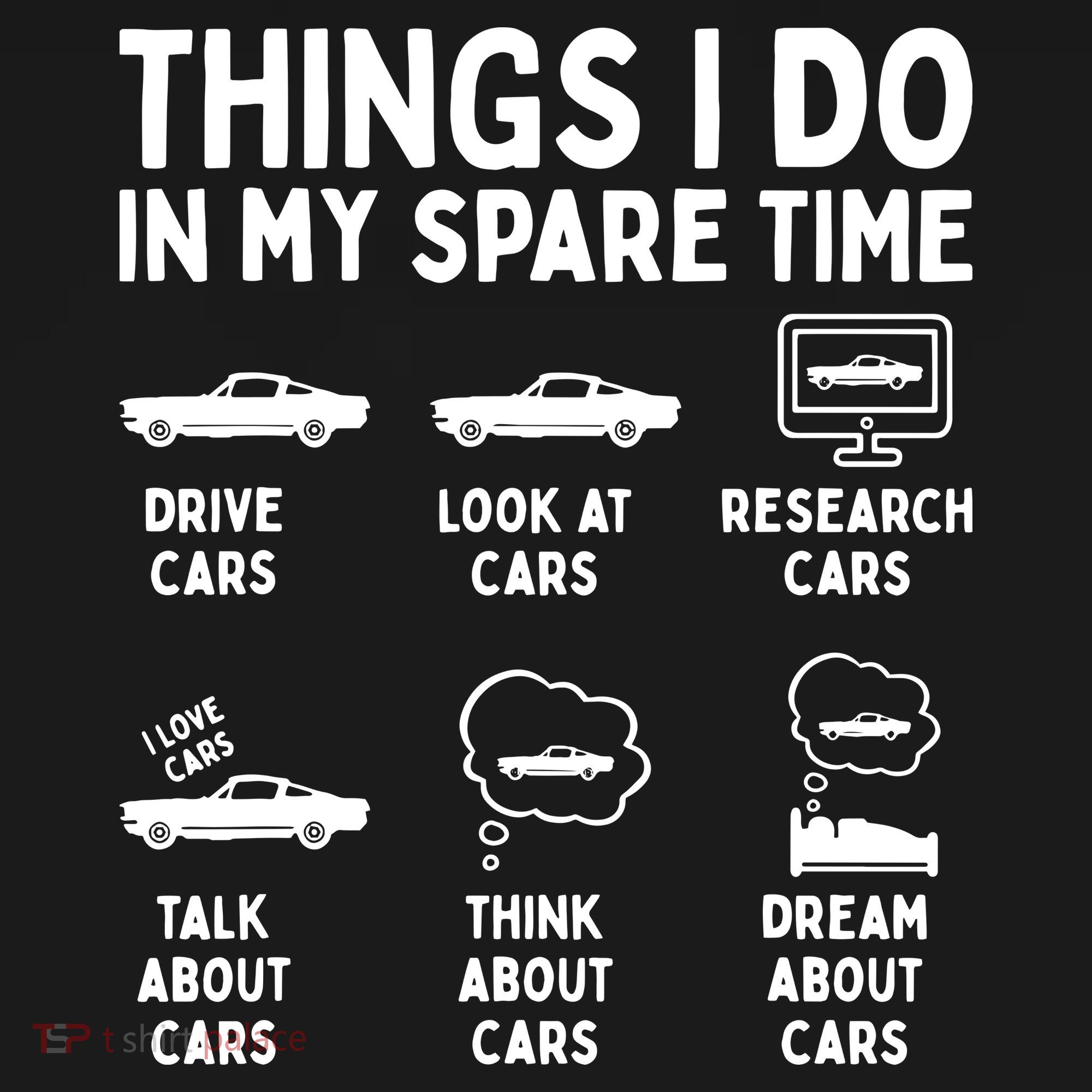 Things I Do In My Spare Time Car Enthusiast Funny Car Guy Women's Hoodie