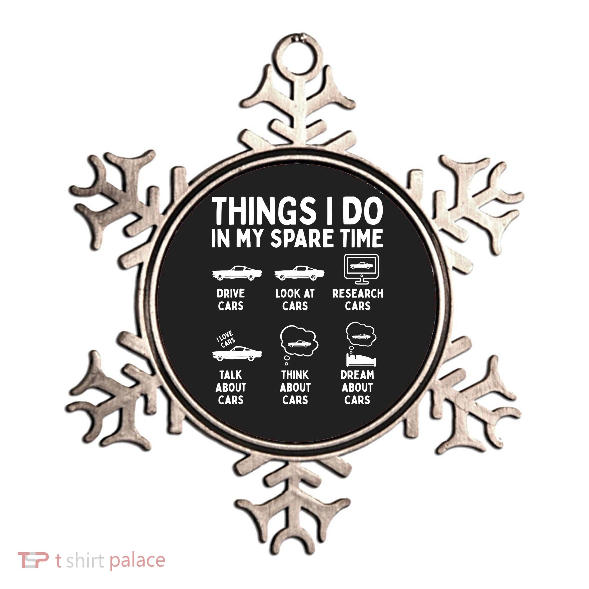 Things I Do In My Spare Time Car Enthusiast Funny Car Guy Ornament