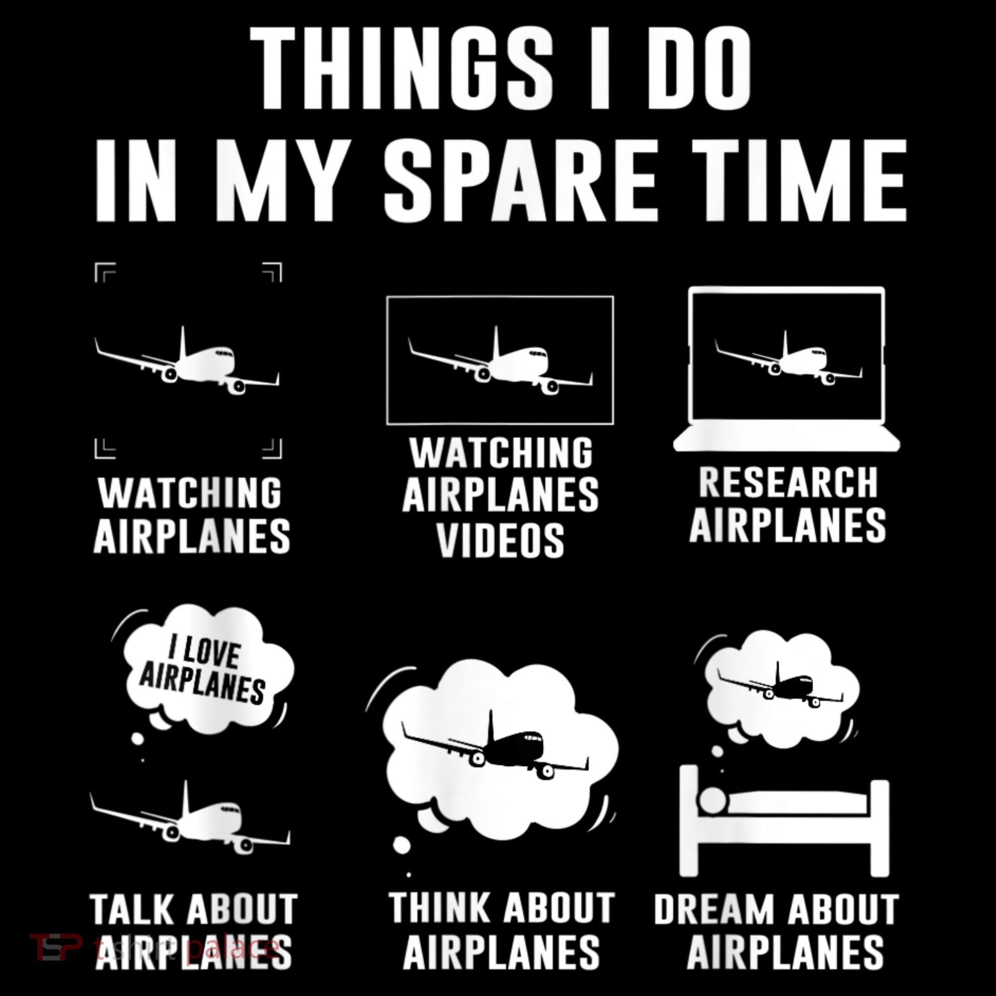 Things I Do In My Spare Time Airplane Women's Tank Top