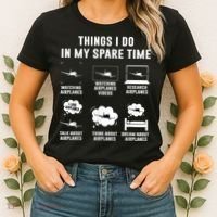 Things I Do In My Spare Time Airplane Women's T-Shirt thumb 2