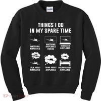 Things I Do In My Spare Time Airplane Kids Sweatshirt thumb 0