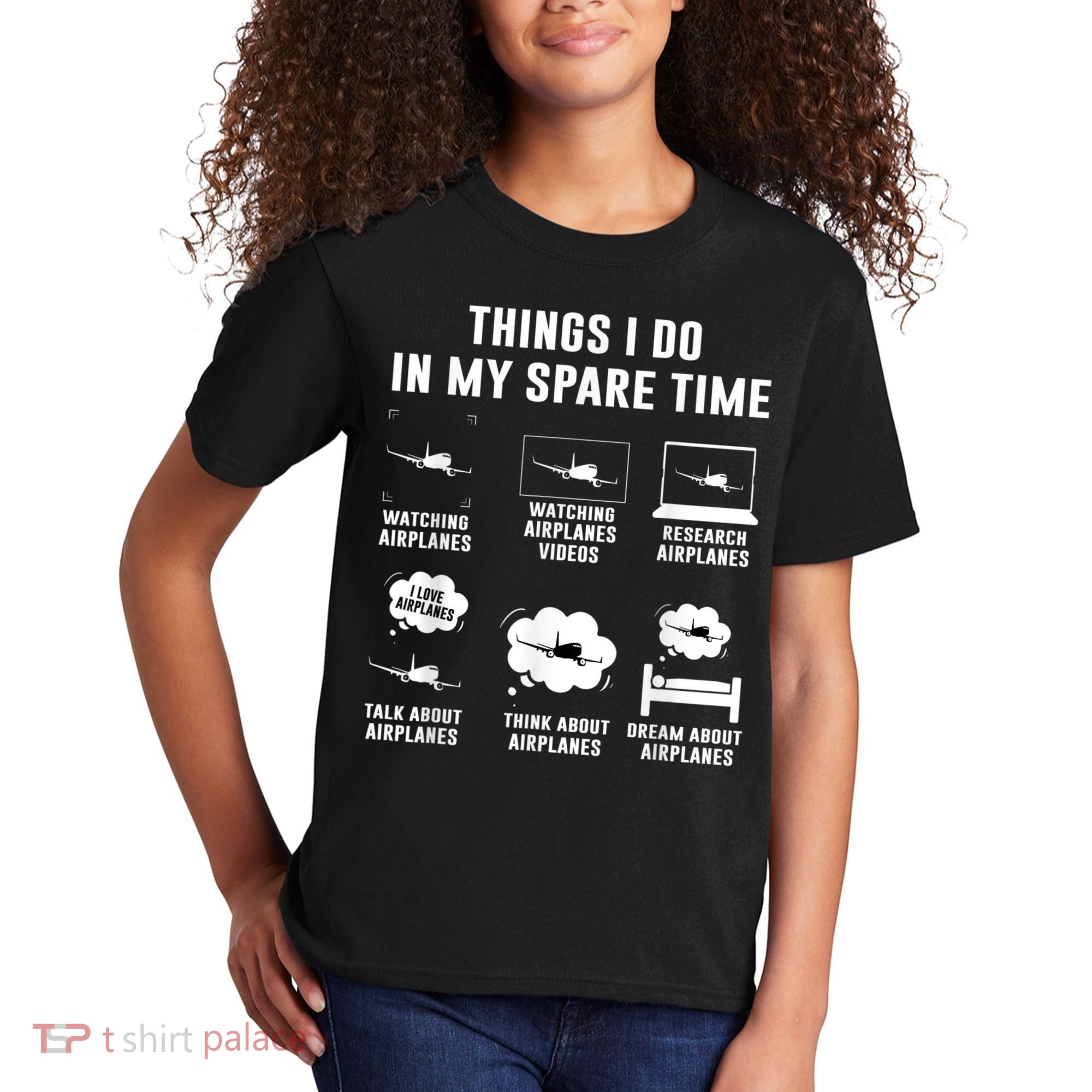 Things I Do In My Spare Time Airplane Kids T-Shirt