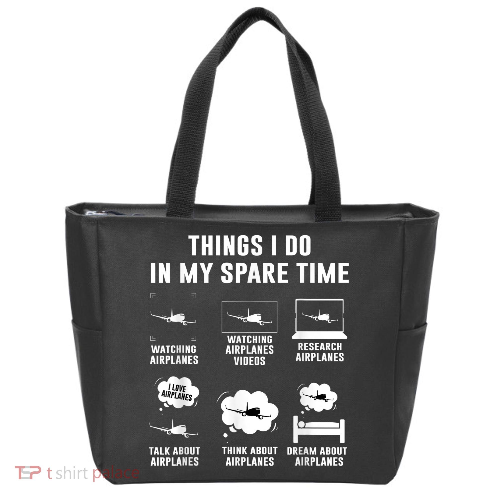 Things I Do In My Spare Time Airplane Tote Bag