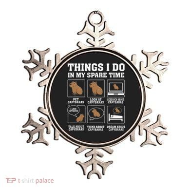 Things I Do In My Spare Time Capybara Funny Rodent Ornament