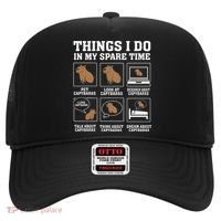 Things I Do In My Spare Time Capybara Funny Rodent Hat thumb 0