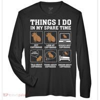 Things I Do In My Spare Time Capybara Funny Rodent Zone Performance Long-Sleeve T-Shirt thumb 0