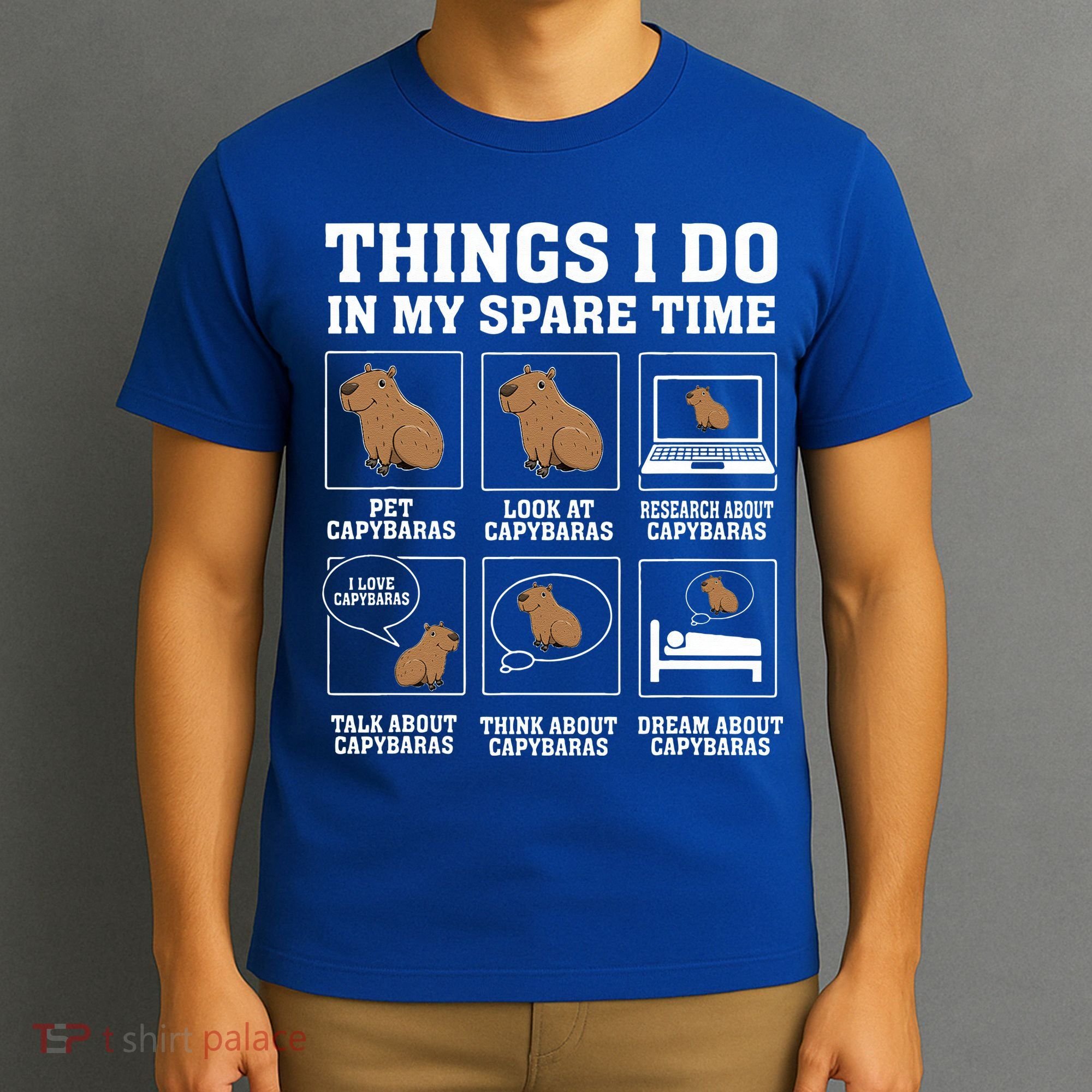 Things I Do In My Spare Time Capybara Funny Rodent T-Shirt