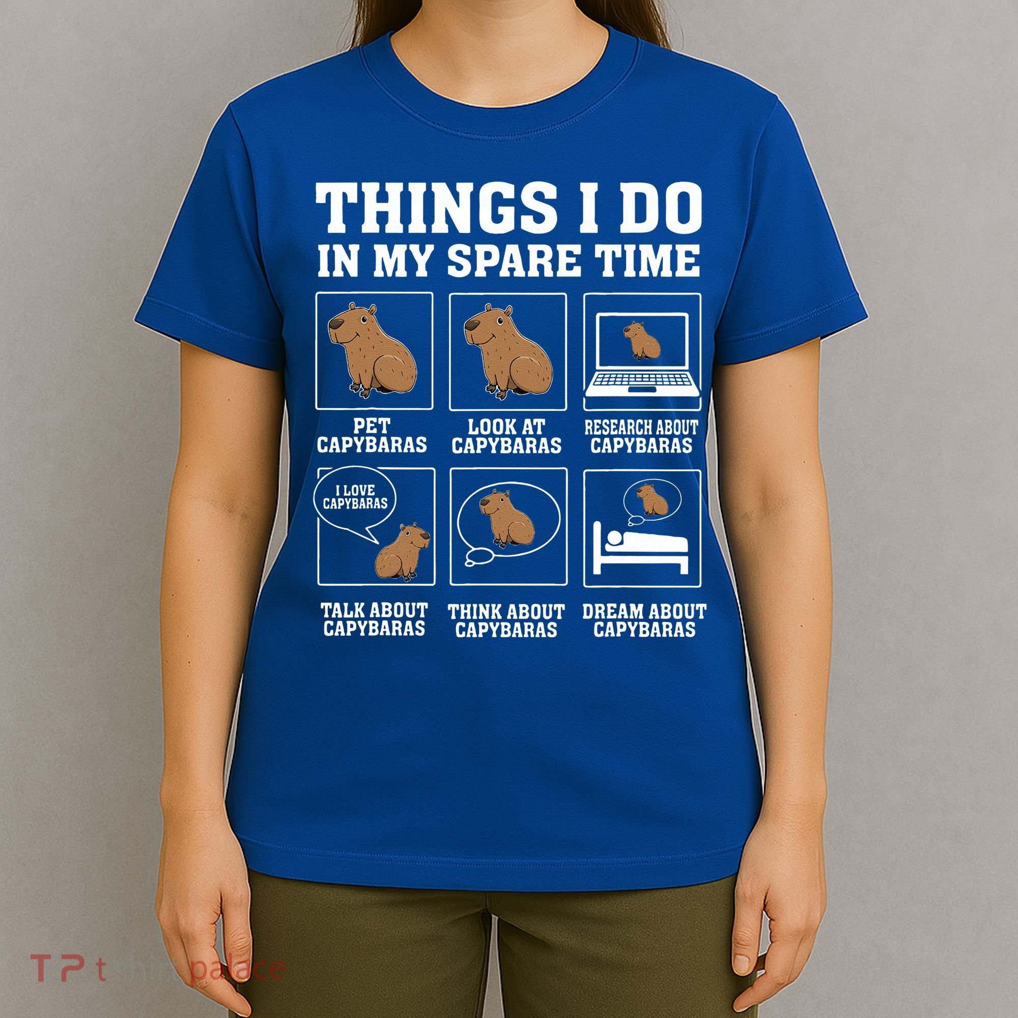 Things I Do In My Spare Time Capybara Funny Rodent T-Shirt