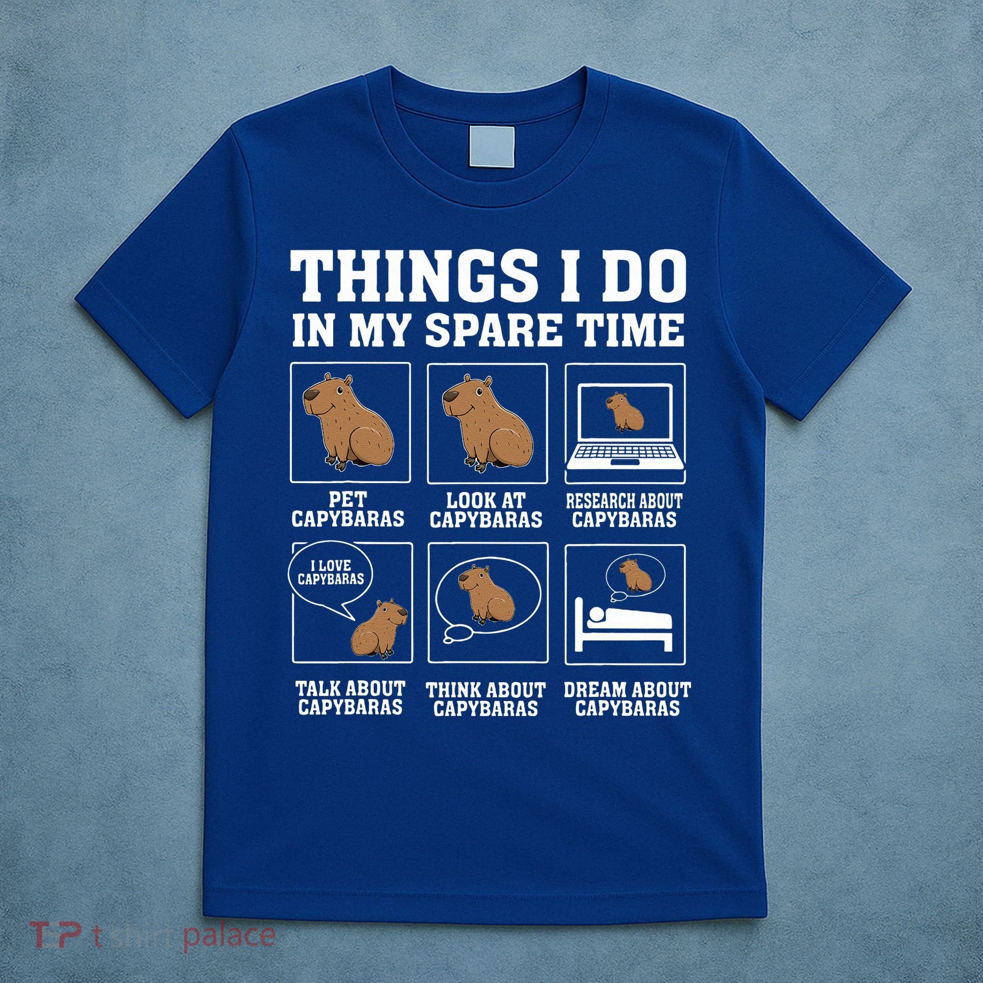 Things I Do In My Spare Time Capybara Funny Rodent T-Shirt