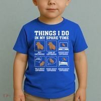 Things I Do In My Spare Time Capybara Funny Rodent Toddler T-Shirt thumb 2