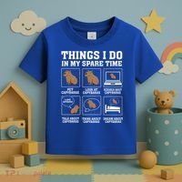 Things I Do In My Spare Time Capybara Funny Rodent Toddler T-Shirt thumb 3