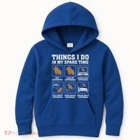 Things I Do In My Spare Time Capybara Funny Rodent Kids Hoodie thumb 0