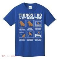 Things I Do In My Spare Time Capybara Funny Rodent Kids T-Shirt thumb 0