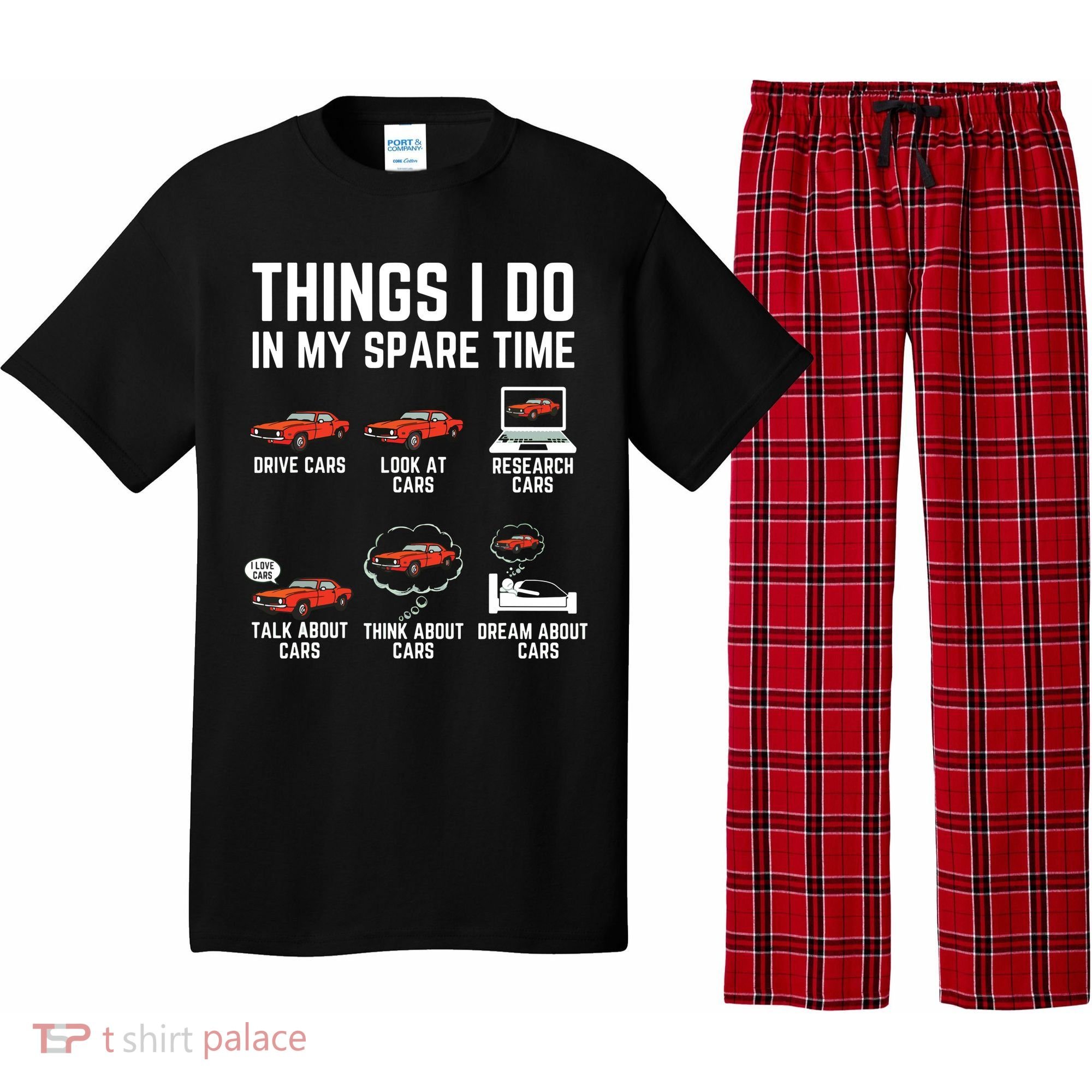 Things I Do In My Spare Time Funny Car Enthusiast Car Lover Pajama Set