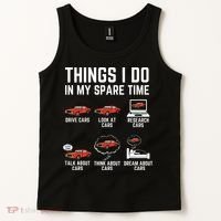 Things I Do In My Spare Time Funny Car Enthusiast Car Lover Tank Top thumb 2
