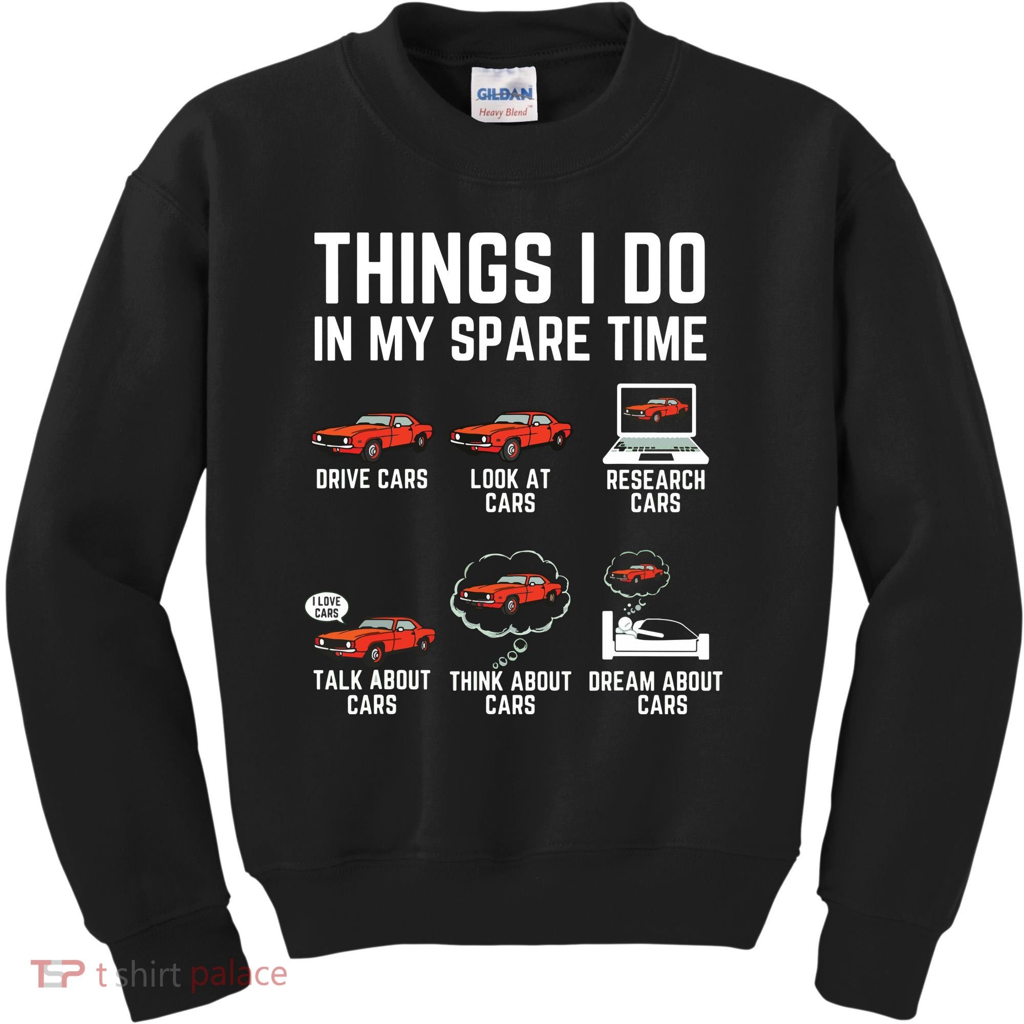 Things I Do In My Spare Time Funny Car Enthusiast Car Lover Kids Sweatshirt
