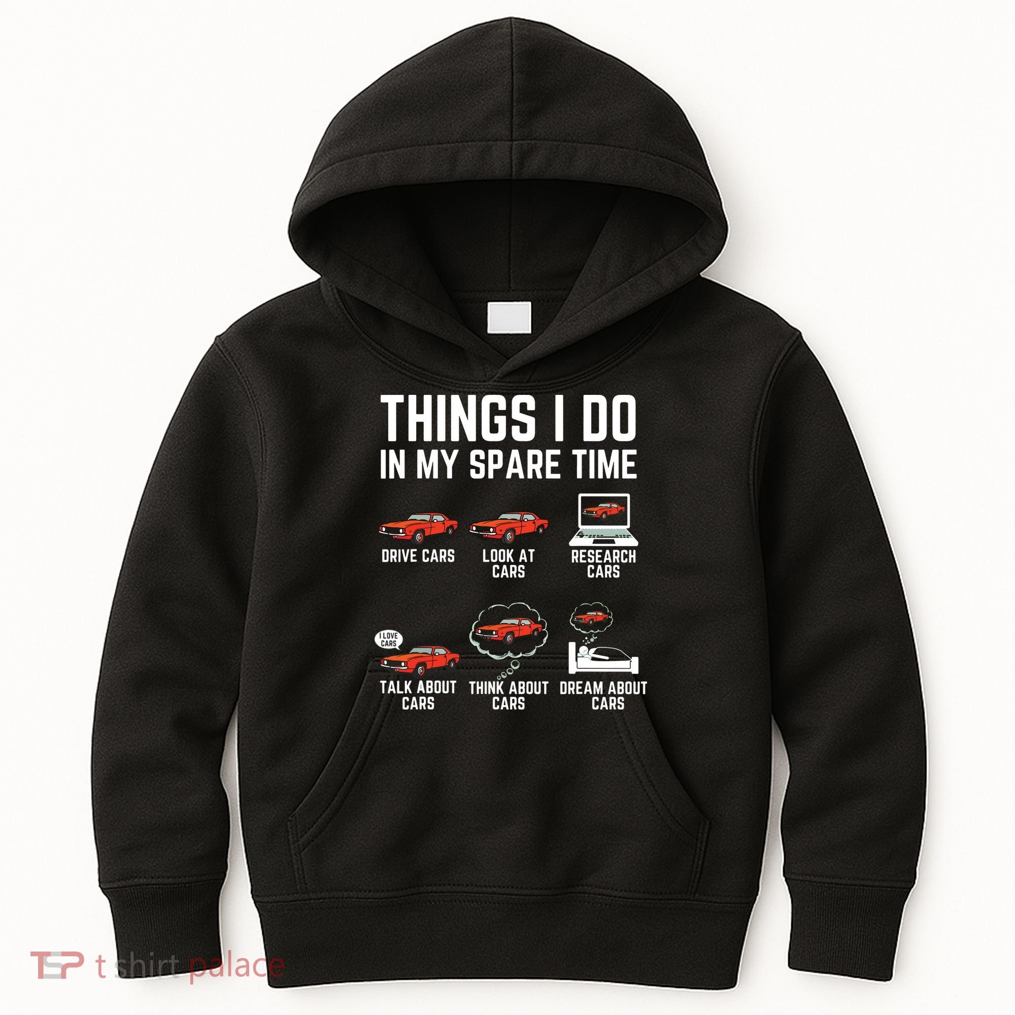Things I Do In My Spare Time Funny Car Enthusiast Car Lover Kids Hoodie