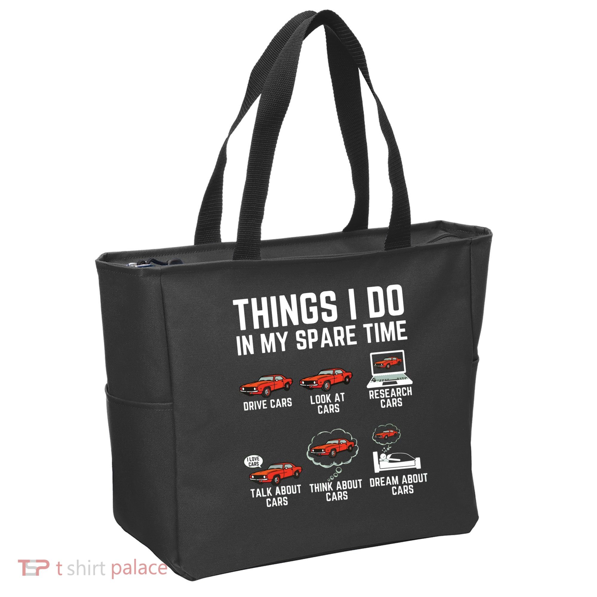 Things I Do In My Spare Time Funny Car Enthusiast Car Lover Tote Bag