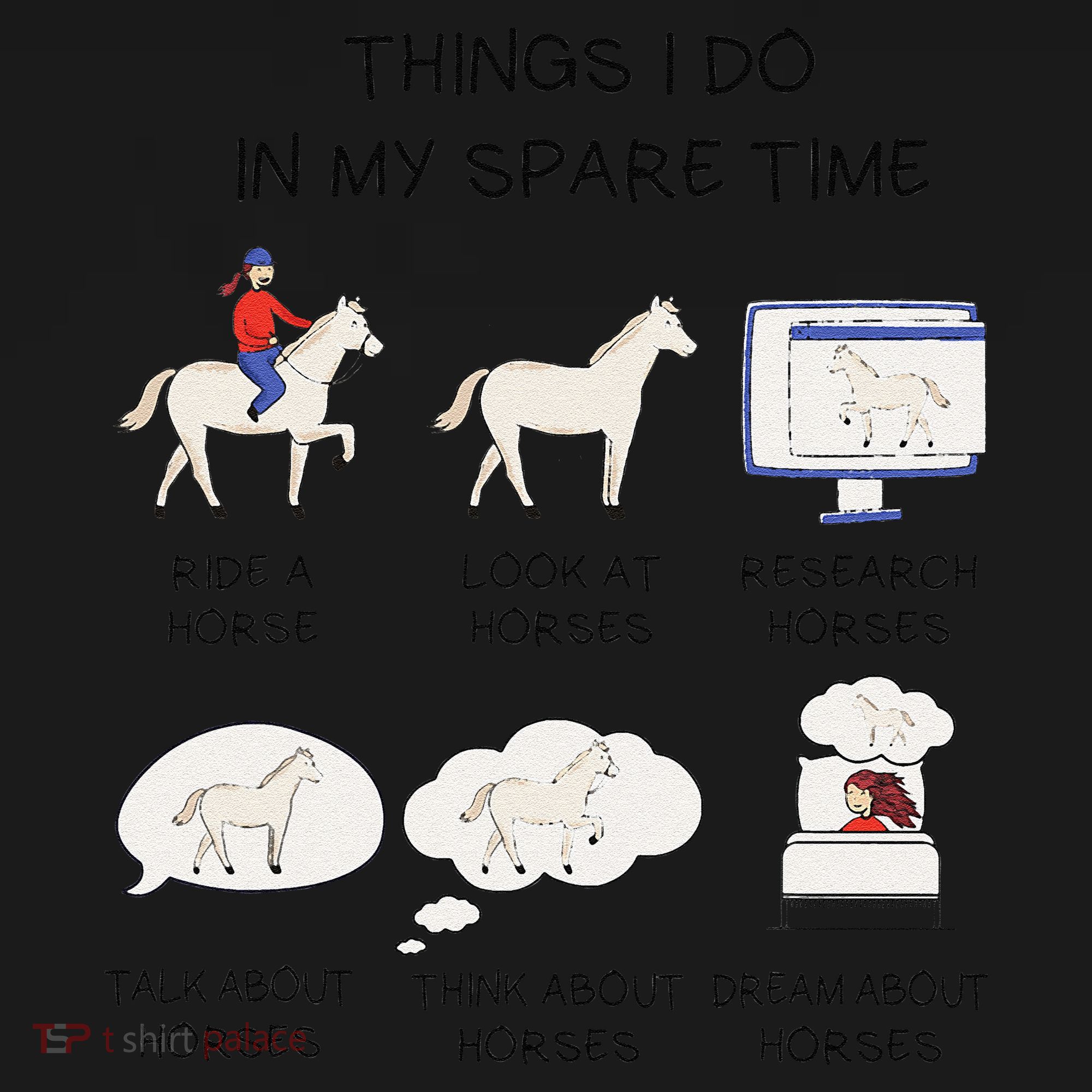 Things I Do In My Spare Time Horse Lover Women's Tank Top