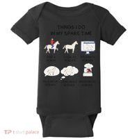 Things I Do In My Spare Time Horse Lover Baby Bodysuit thumb 0