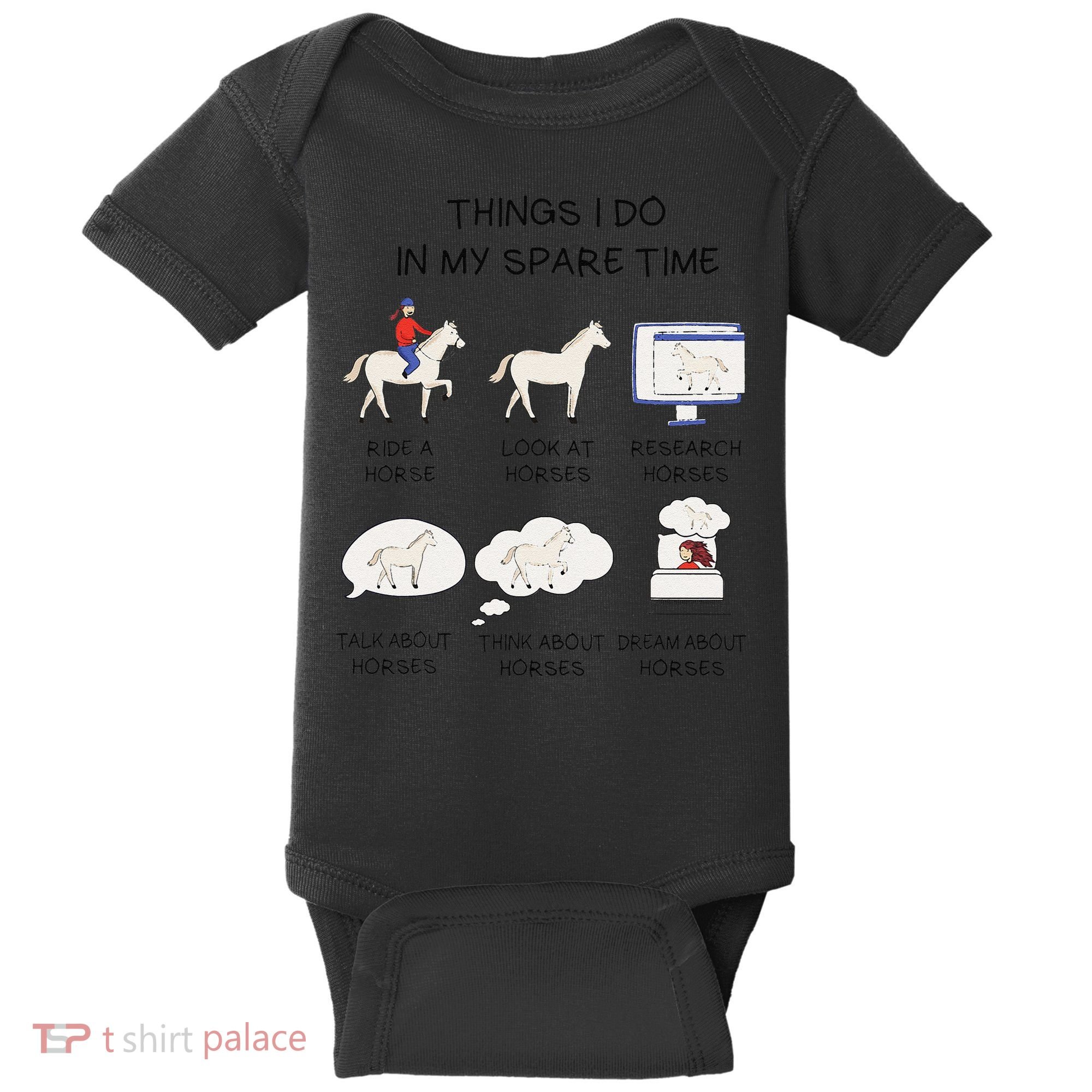 Things I Do In My Spare Time Horse Lover Baby Bodysuit