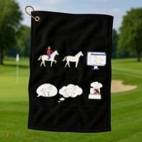 Things I Do In My Spare Time Horse Lover Golf Towel thumb 1