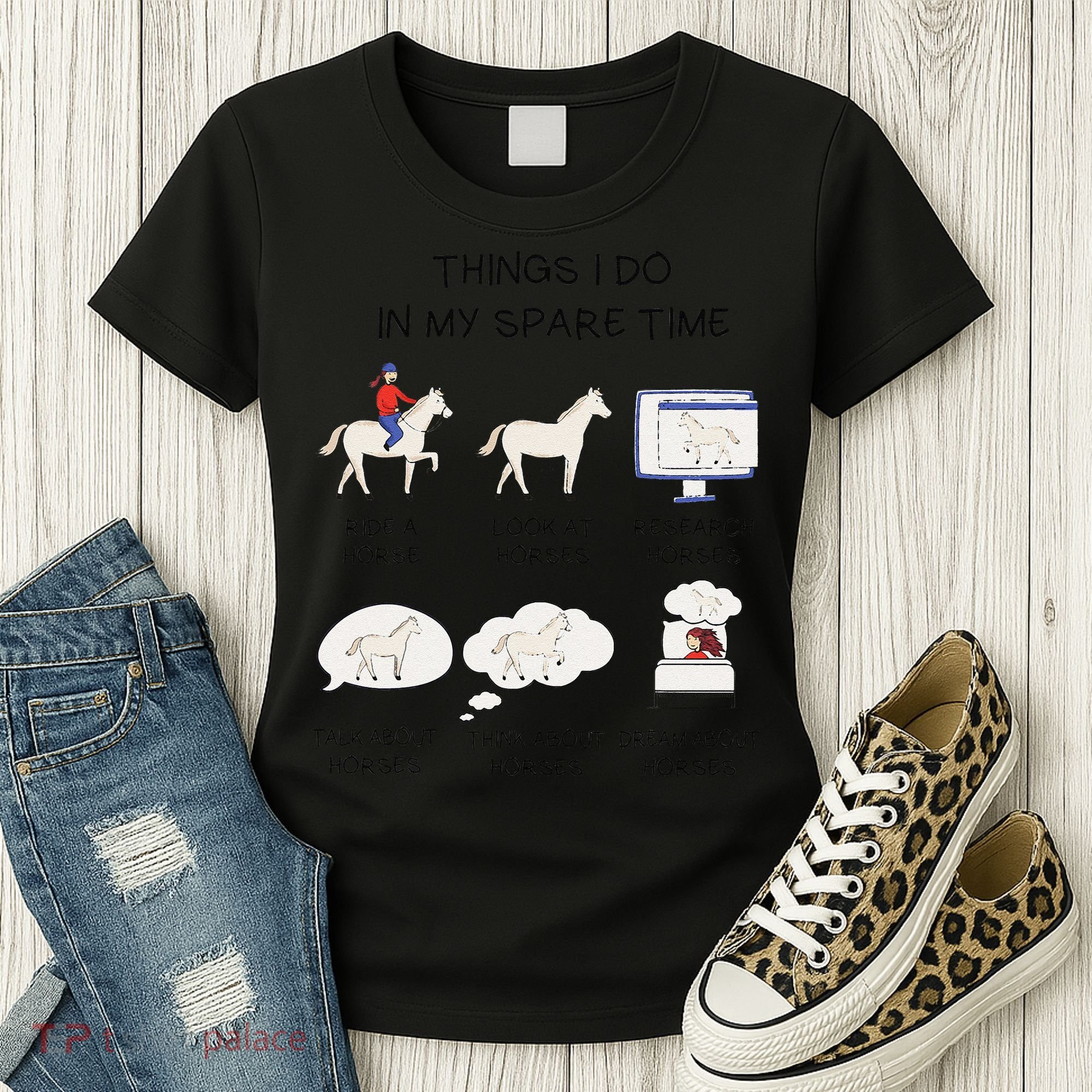 Things I Do In My Spare Time Horse Lover Women's T-Shirt
