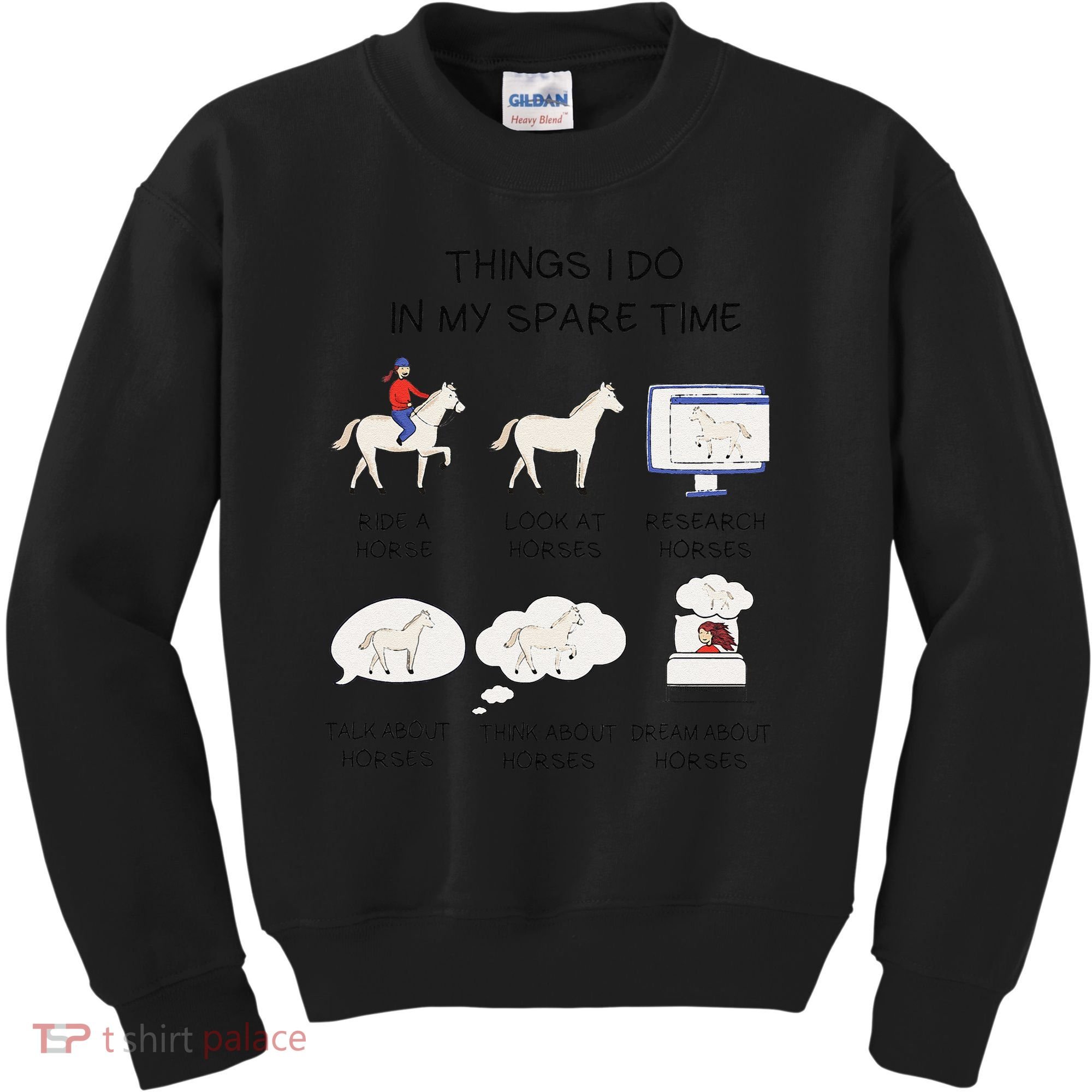 Things I Do In My Spare Time Horse Lover Kids Sweatshirt
