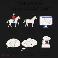 Things I Do In My Spare Time Horse Lover Kids Sweatshirt thumb 2