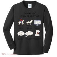 Things I Do In My Spare Time Horse Lover Kids Long Sleeve Shirt thumb 0