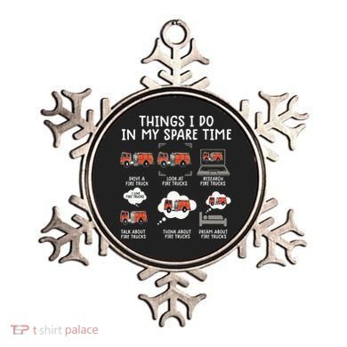 Things I Do In My Spare Time Funny Fire Truck Firefighter Ornament