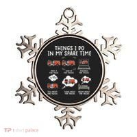 Things I Do In My Spare Time Funny Fire Truck Firefighter Ornament thumb 0