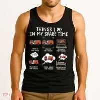 Things I Do In My Spare Time Funny Fire Truck Firefighter Tank Top thumb 3