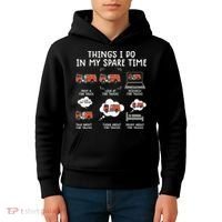 Things I Do In My Spare Time Funny Fire Truck Firefighter Kids Hoodie thumb 4
