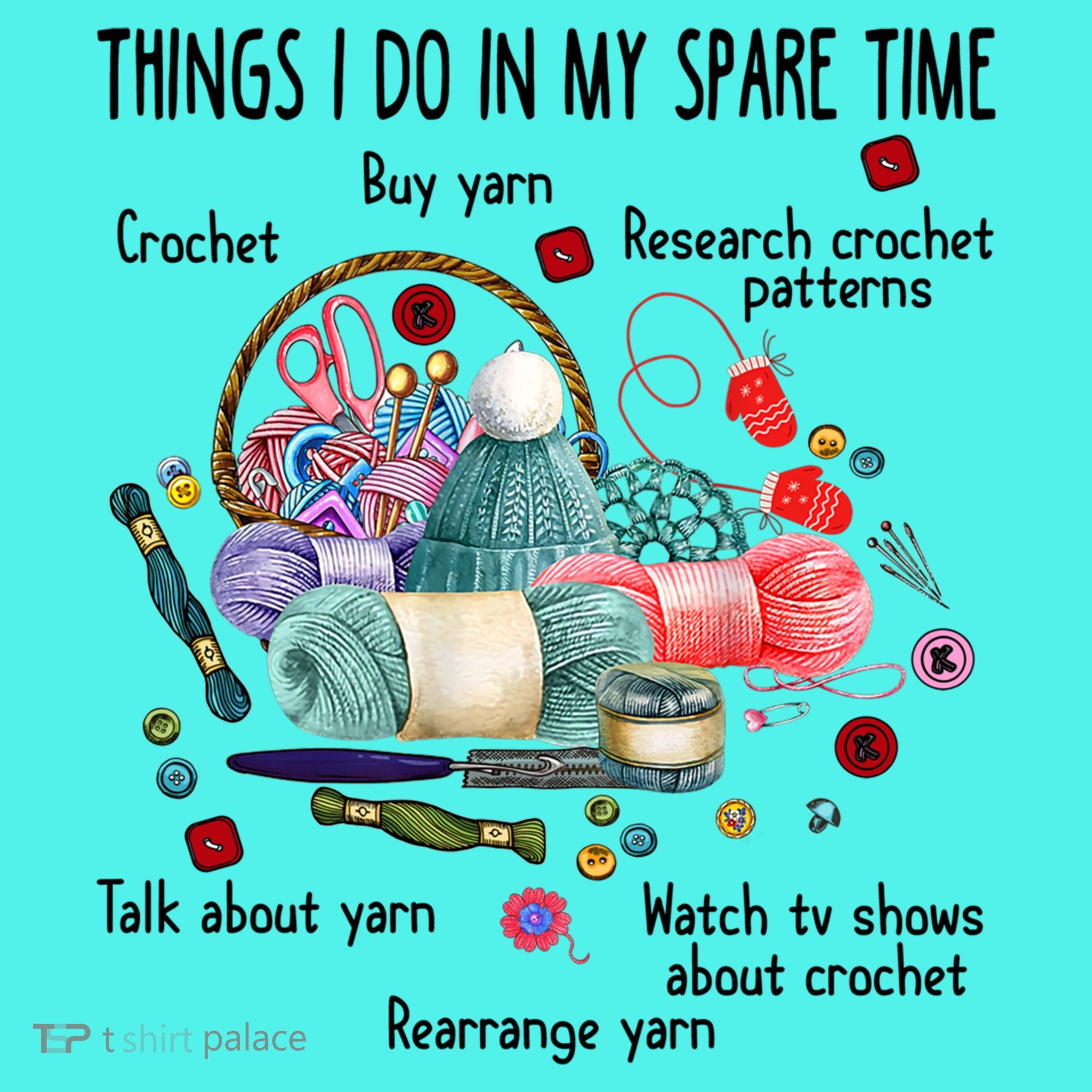 Thing I Do In My Spare Time Crochet Funny Crocheting Great Gift Mousepad