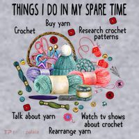 Thing I Do In My Spare Time Crochet Funny Crocheting Great Gift Women's Sweatshirt thumb 2