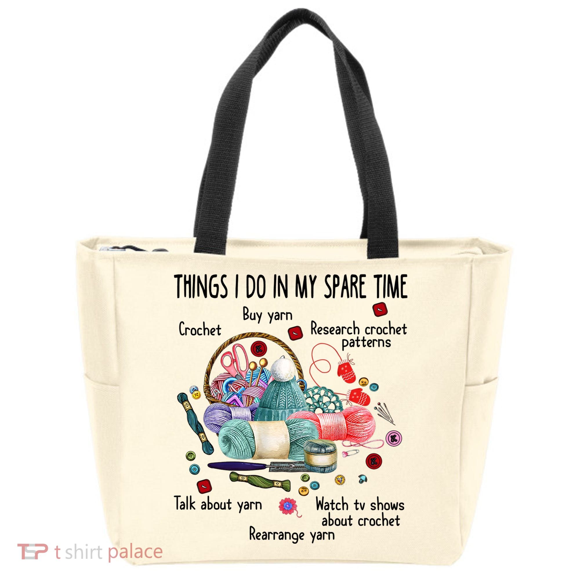 Thing I Do In My Spare Time Crochet Funny Crocheting Great Gift Tote Bag