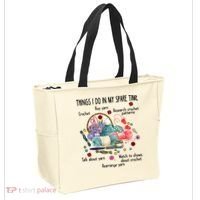 Thing I Do In My Spare Time Crochet Funny Crocheting Great Gift Tote Bag thumb 2