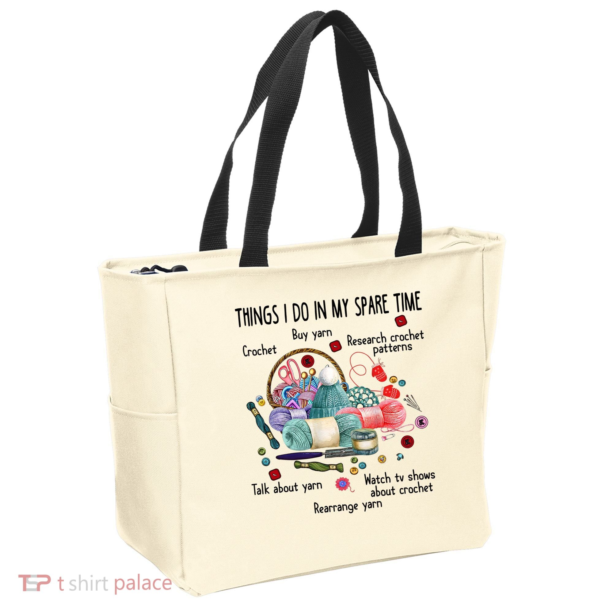 Thing I Do In My Spare Time Crochet Funny Crocheting Great Gift Tote Bag