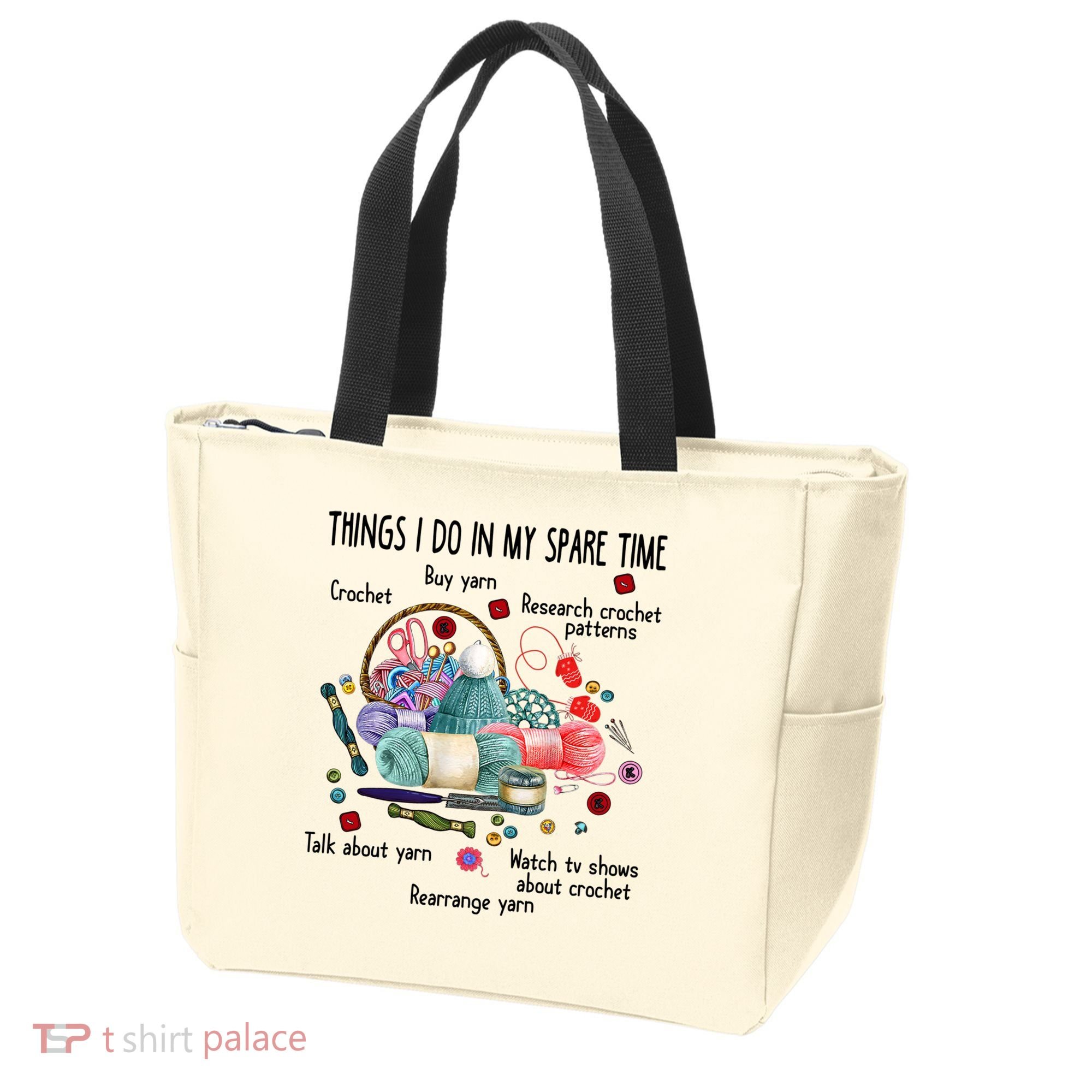 Thing I Do In My Spare Time Crochet Funny Crocheting Great Gift Tote Bag