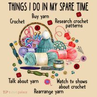 Thing I Do In My Spare Time Crochet Funny Crocheting Great Gift Tote Bag thumb 4