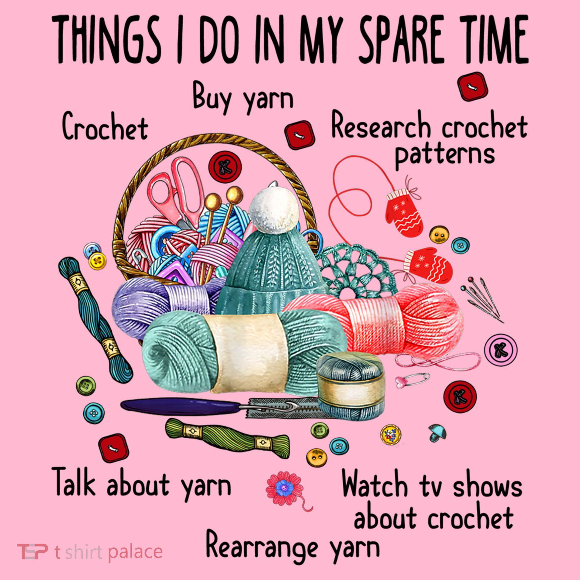 Thing I Do In My Spare Time Crochet Funny Crocheting Great Gift Coaster